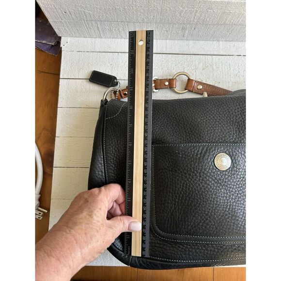 COACH Purse #8A37 BLACK Turn Lock Mini Pebbled Leather Bag - Picture 14 of 15